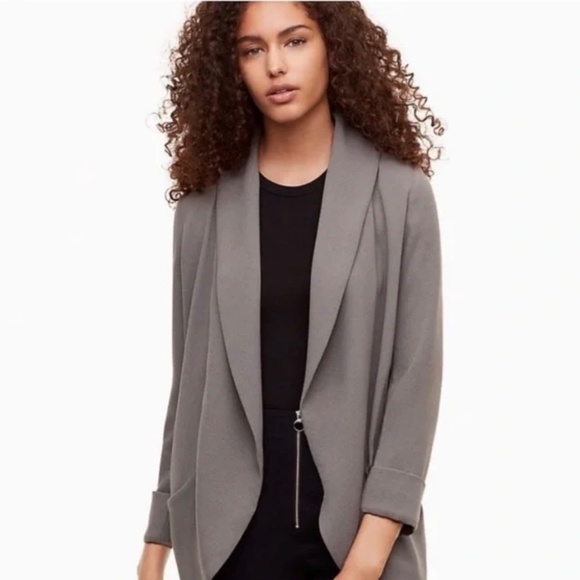 Aritzia Wilfred Chevalier (North) Blazer - Size 2 - Grey - Picture 4 of 5